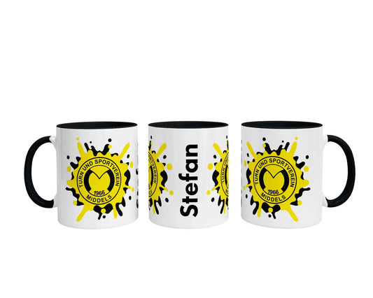 Tasse TuS Middels – Splash Personalisiert Edition (330 ml, Schwarz-Innen)