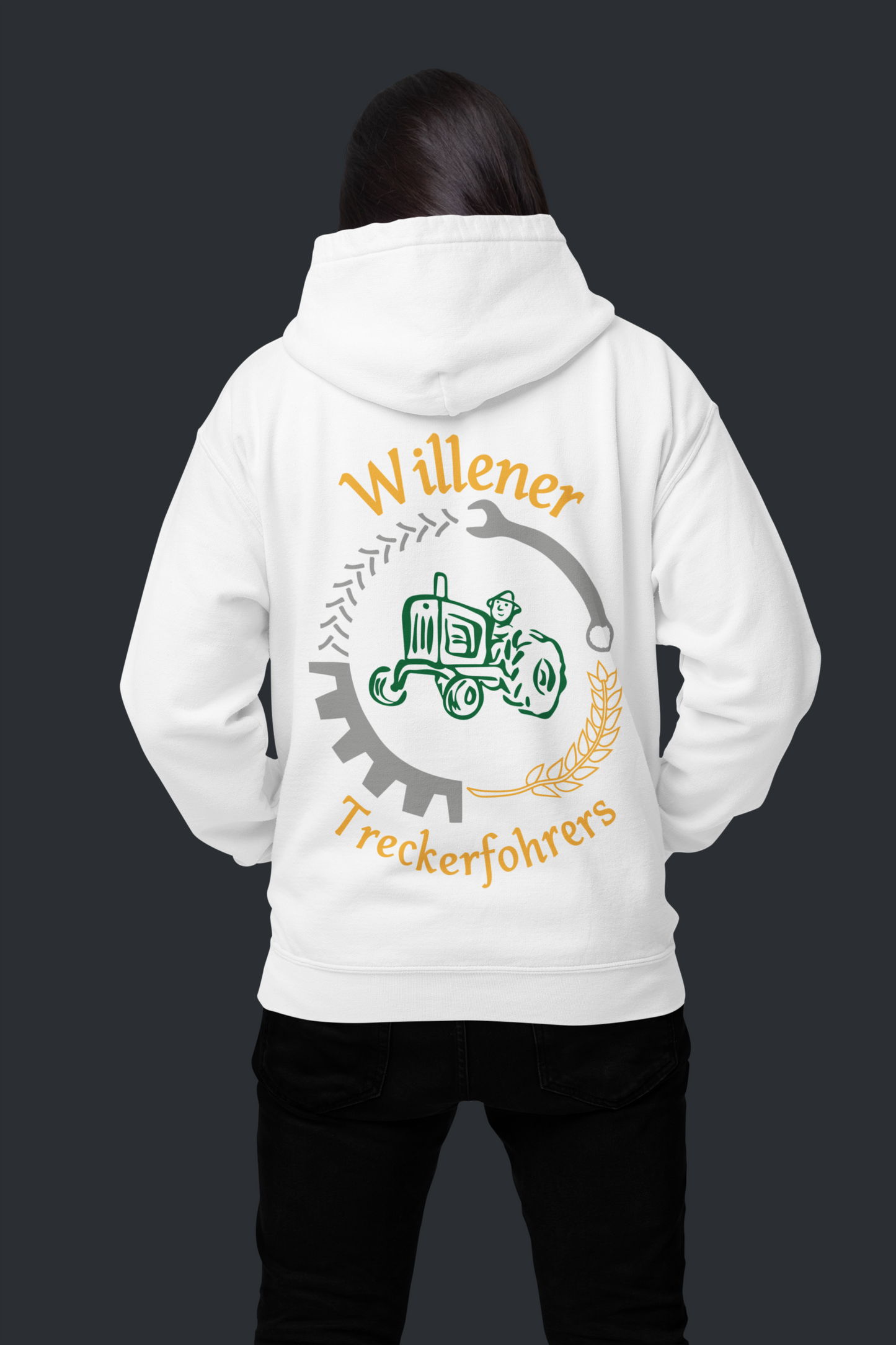 Hoodie Willener Treckerfohrers Weiß