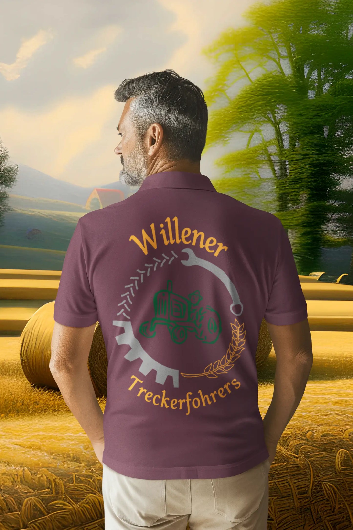 Polo Shirt Willener Treckerfohrers Bordeaux