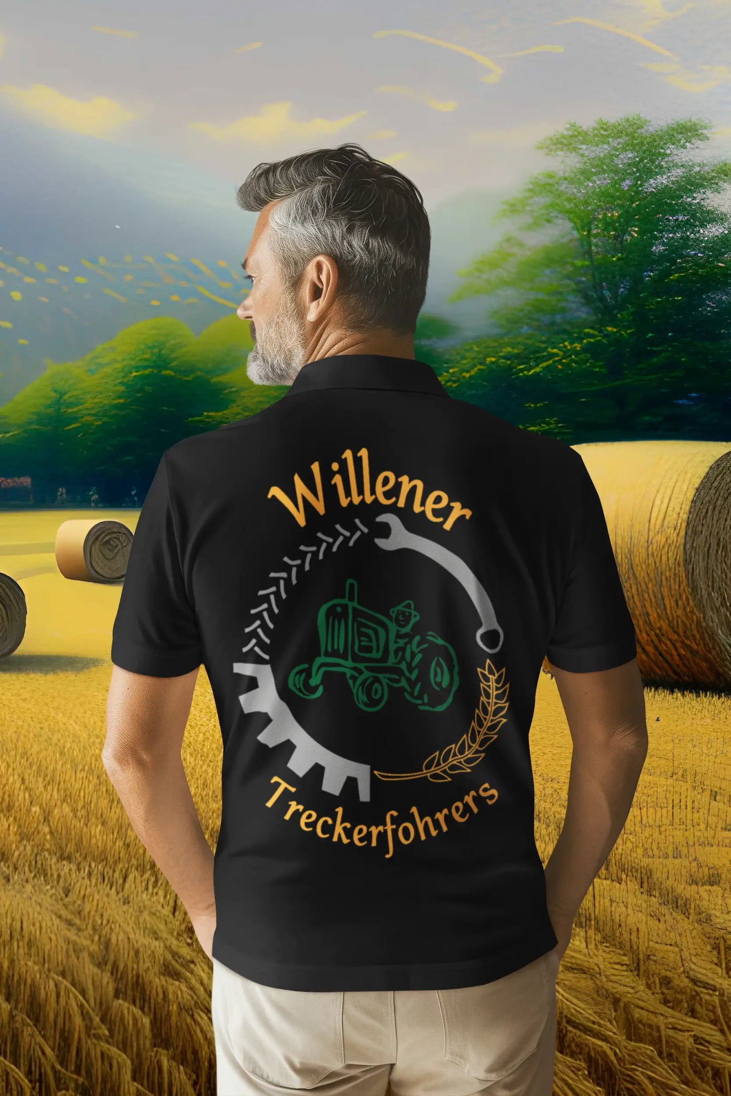 Polo Shirt Willener Treckerfohrers Schwarz
