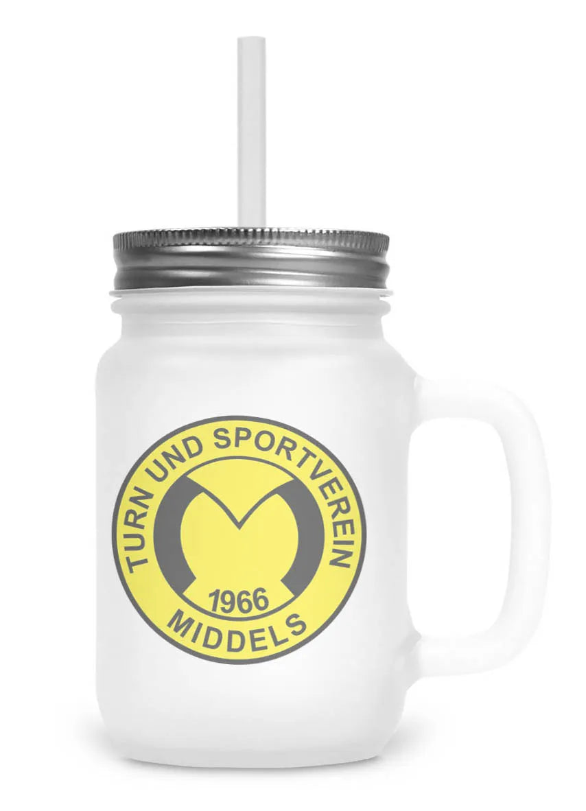 Henkelglas TuS Middels – Mein Verein! Edition (400 ml, inkl. Trinkhalm)