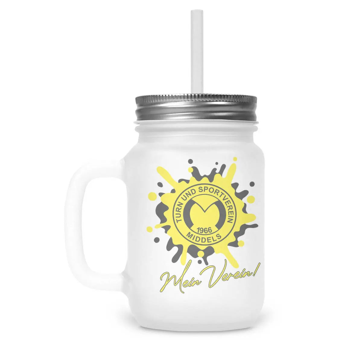 Henkelglas TuS Middels – Splash Edition (400 ml, inkl. Trinkhalm)