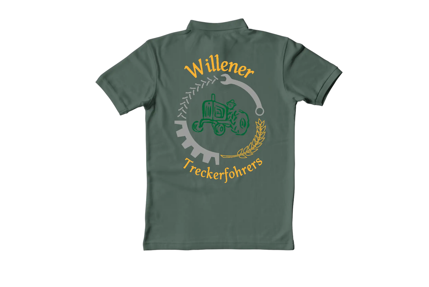 Polo Shirt Willener Treckerfohrers Dunkelgrün