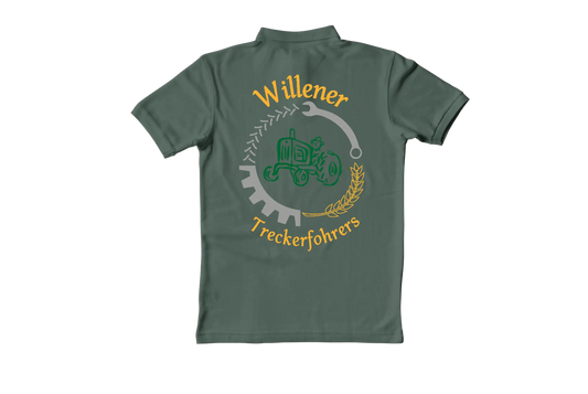 Polo Shirt Willener Treckerfohrers Dunkelgrün