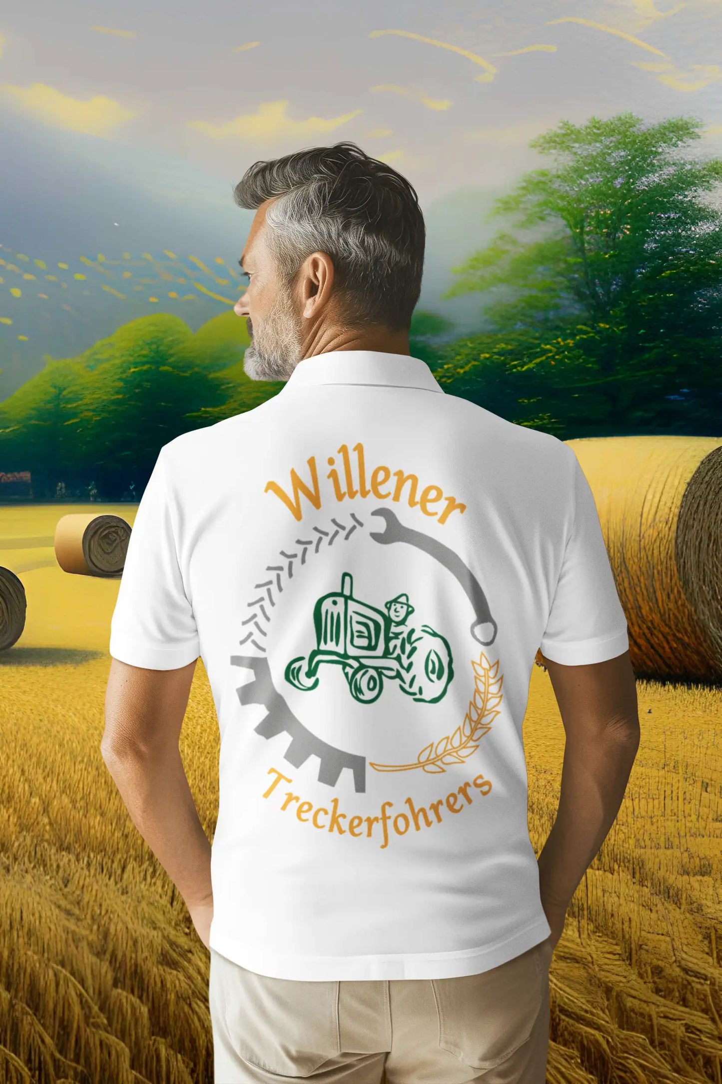 Polo Shirt Willener Treckerfohrers Weiß